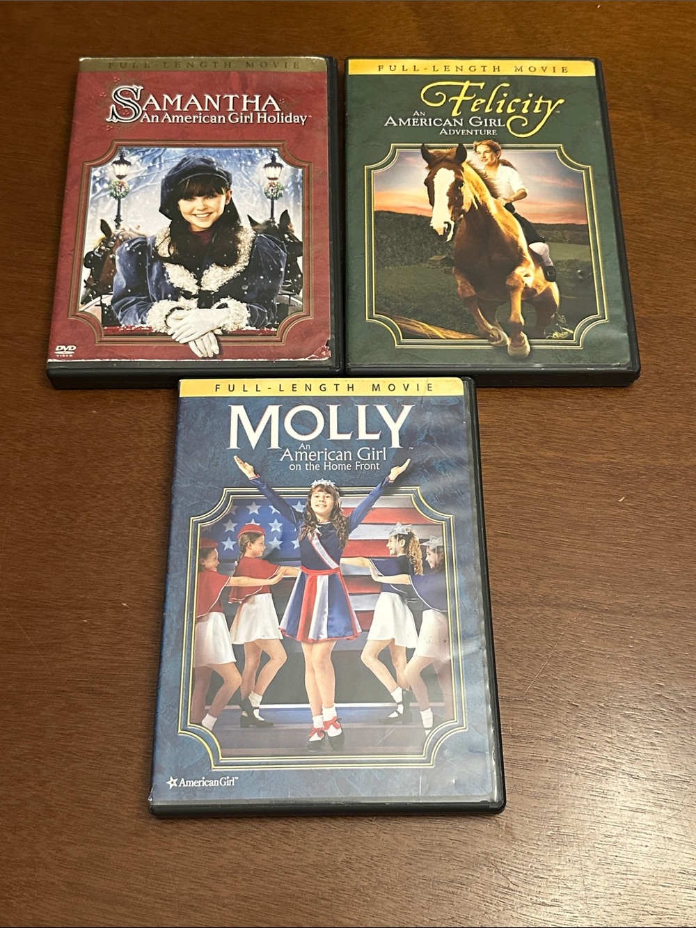 American Girl DVD Set - Red, Green & Blue Covers